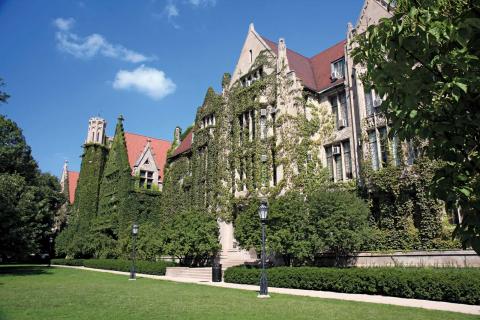 Ryerson and Eckhart Halls at the University of Chicago. Photo courtesy of Britannica.